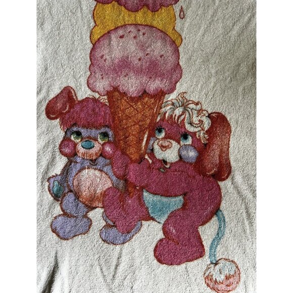 Popples Ice Cream Print Vintage Beach Towel 1986 Mattel Hasbro Rare Collectable - Picture 3 of 8